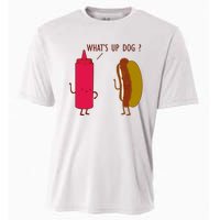 What Up Dog Ketchup Hot Dog Cooling Performance Crew T-Shirt