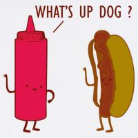 What Up Dog Ketchup Hot Dog Cooling Performance Crew T-Shirt