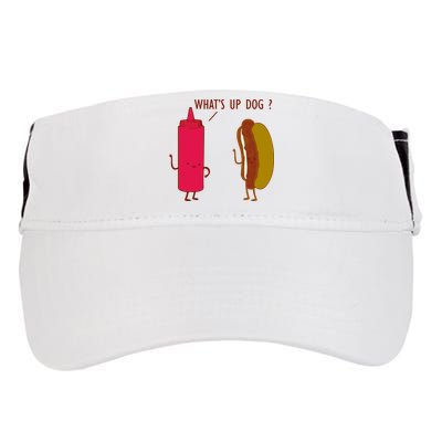 What Up Dog Ketchup Hot Dog Adult Drive Performance Visor