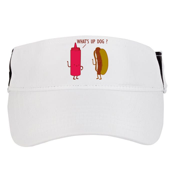 What Up Dog Ketchup Hot Dog Adult Drive Performance Visor