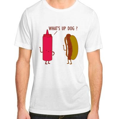 What Up Dog Ketchup Hot Dog Adult ChromaSoft Performance T-Shirt