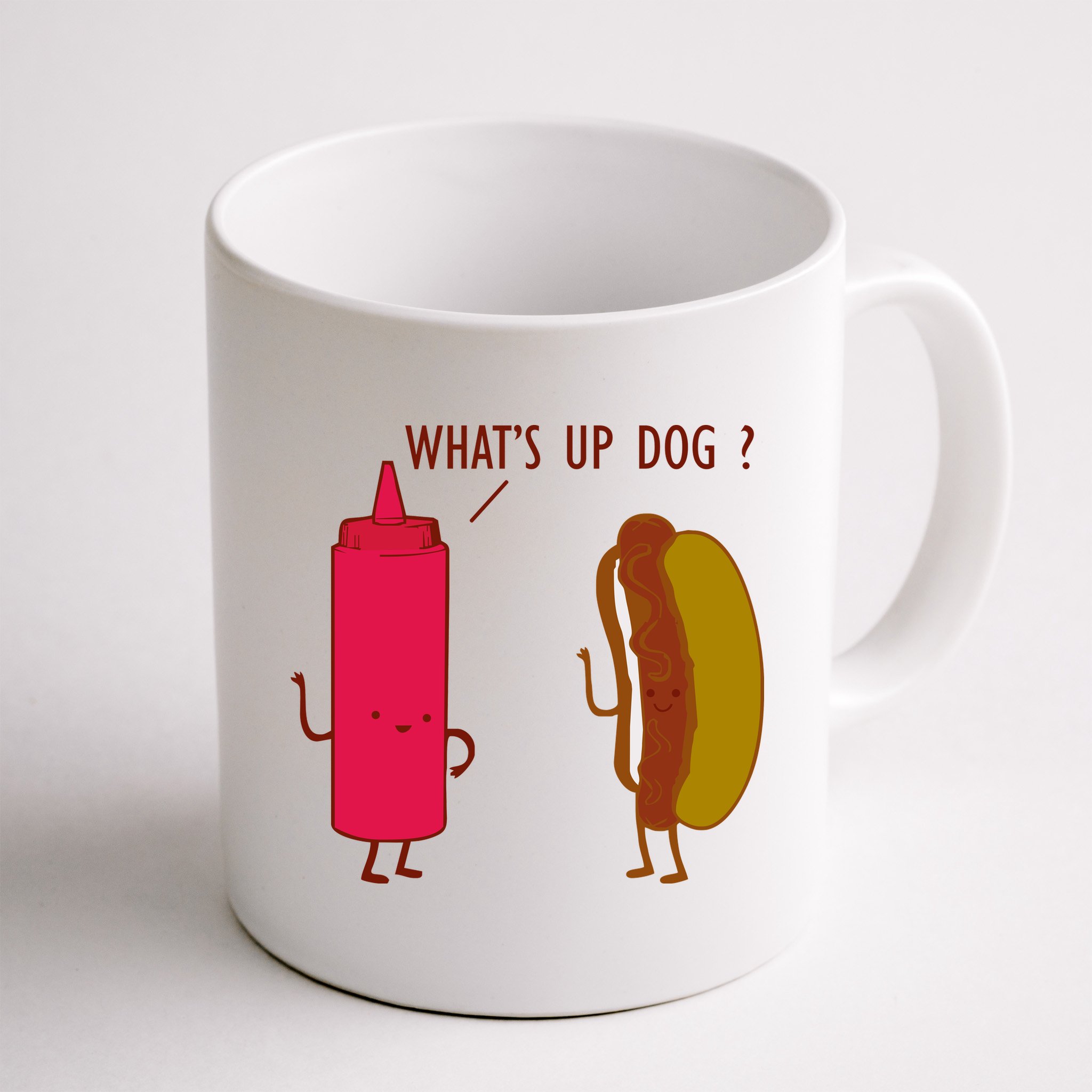 What Up Dog Ketchup Hot Dog Mug
