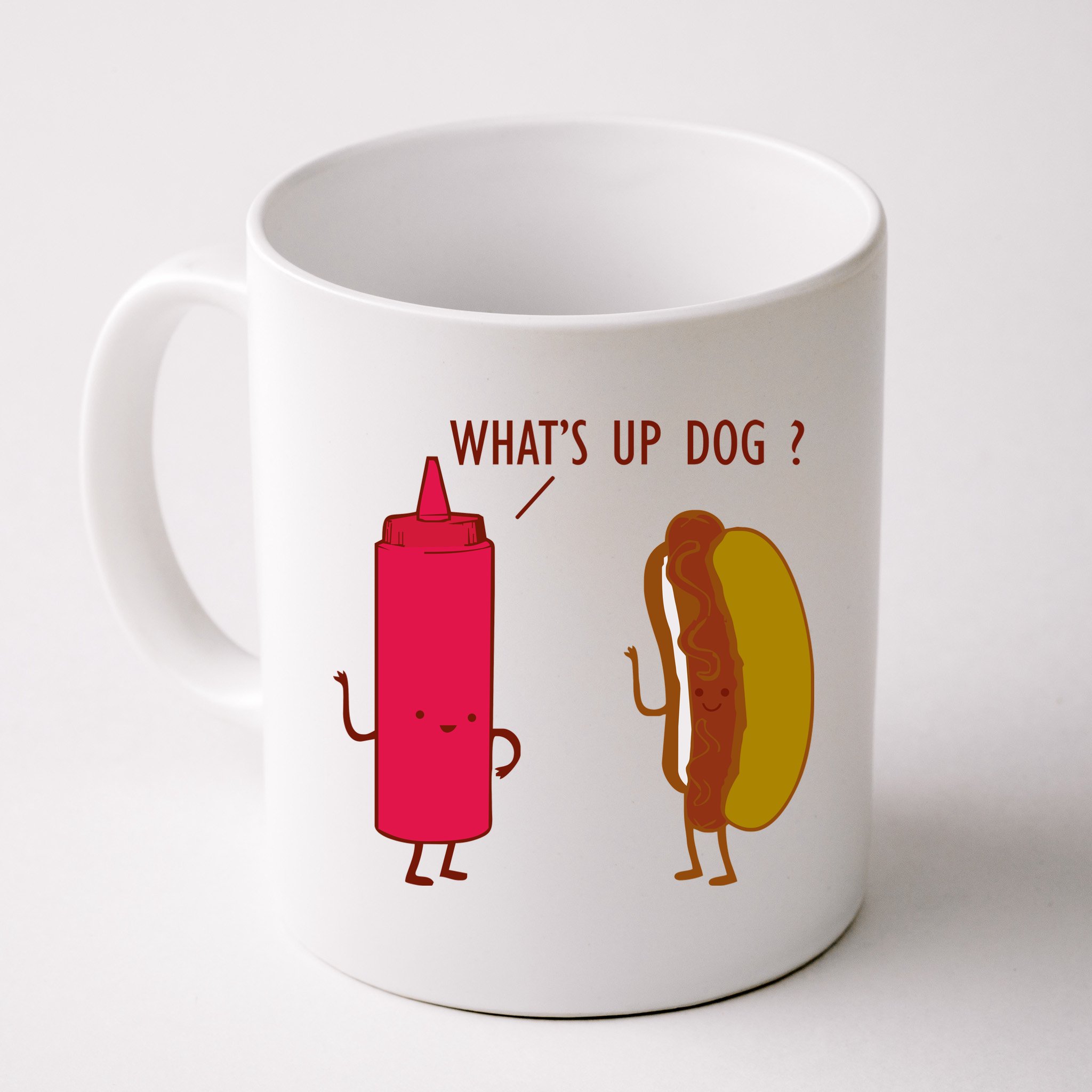 What Up Dog Ketchup Hot Dog Mug