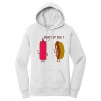 What Up Dog Ketchup Hot Dog Women's Pullover Hoodie