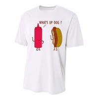 What Up Dog Ketchup Hot Dog Performance Sprint T-Shirt