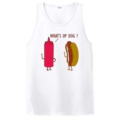 What Up Dog Ketchup Hot Dog PosiCharge Competitor Tank