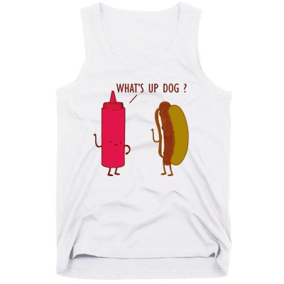 What Up Dog Ketchup Hot Dog Tank Top