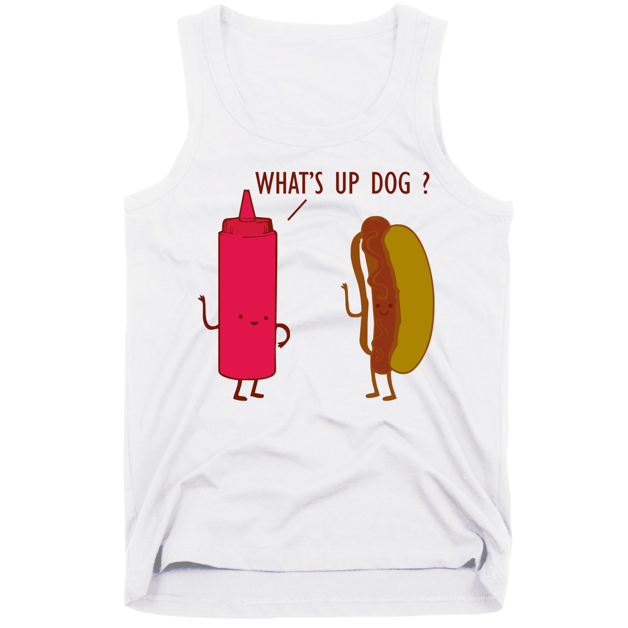 What Up Dog Ketchup Hot Dog Tank Top