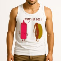 What Up Dog Ketchup Hot Dog Tank Top