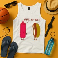 What Up Dog Ketchup Hot Dog Tank Top