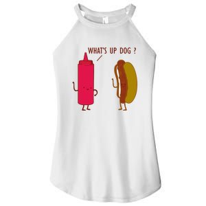 What Up Dog Ketchup Hot Dog Women's Perfect Tri Rocker Tank