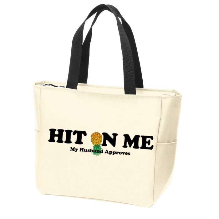 Wo Upside Down Pineapple Subtle Swinger Meaningful Gift Zip Tote Bag