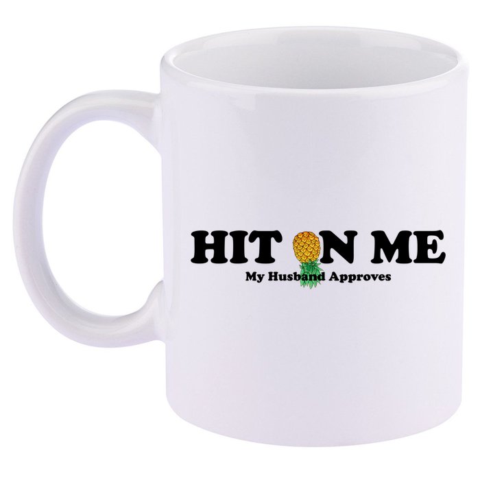 Wo Upside Down Pineapple Subtle Swinger Meaningful Gift 11oz C Handle Ceramic Mug