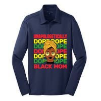 Wo Unapologetically Dope Black Mother History Month Celebration Silk Touch Performance Long Sleeve Polo