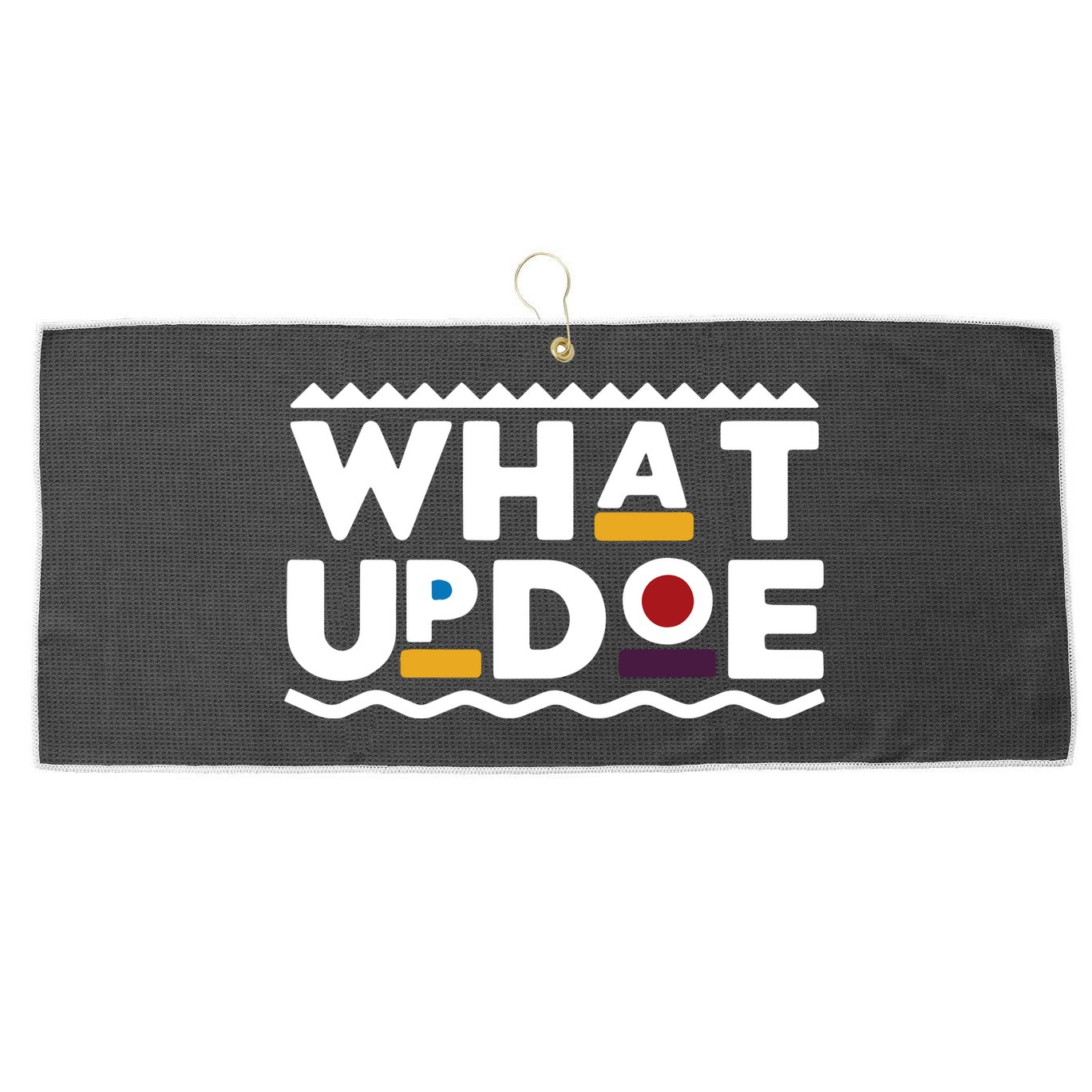 What Up Doe Large Microfiber Waffle Golf Towel