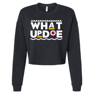 What Up Doe Cropped Pullover Crew