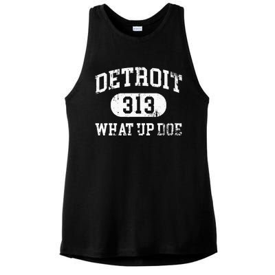 What Up Doe 313 Detroit Ladies PosiCharge Tri-Blend Wicking Tank