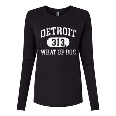 What Up Doe 313 Detroit Womens Cotton Relaxed Long Sleeve T-Shirt