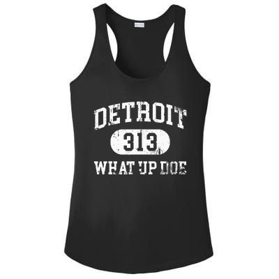 What Up Doe 313 Detroit Ladies PosiCharge Competitor Racerback Tank