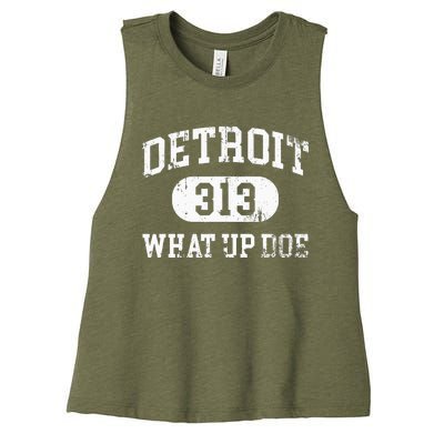 What Up Doe 313 Detroit Women's Racerback Cropped Tank