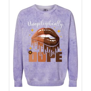 Womens Unapologetically Dope Black History Month African American Colorblast Crewneck Sweatshirt