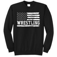 Wrestling USA Flag Vintage Sweatshirt