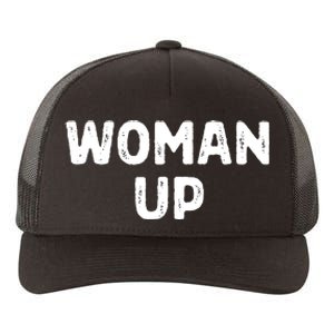 Woman Up Funny Feminist Movement Female Empowerment Feminism Yupoong Adult 5-Panel Trucker Hat