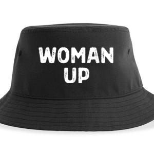 Woman Up Funny Feminist Movement Female Empowerment Feminism Sustainable Bucket Hat