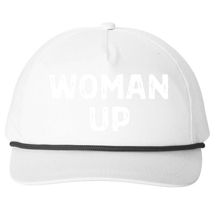 Woman Up Funny Feminist Movement Female Empowerment Feminism Snapback Five-Panel Rope Hat