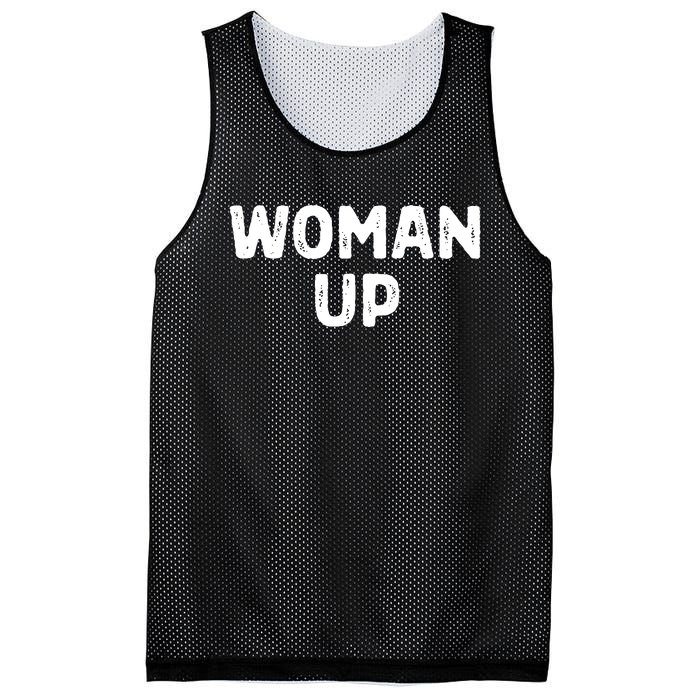 Woman Up Funny Feminist Movement Female Empowerment Feminism Mesh Reversible Basketball Jersey Tank