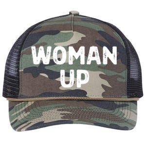 Woman Up Funny Feminist Movement Female Empowerment Feminism Retro Rope Trucker Hat Cap