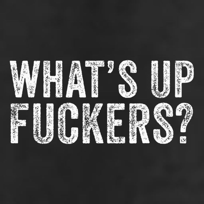 Whats Up Fuckers Crude Offensive 7 Panel Mesh Trucker Snapback Hat