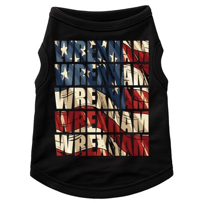 Wrexham Usa Flag American Welsh Wales Dragon Vintage Cool Gift Doggie Tank
