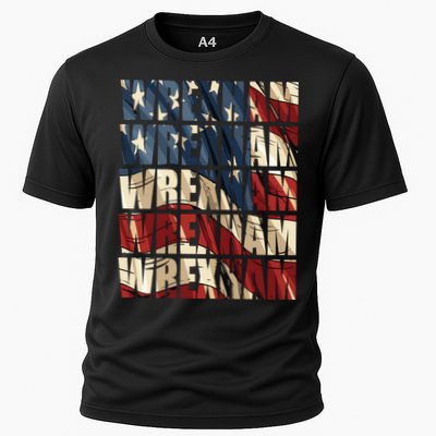 Wrexham Usa Flag American Welsh Wales Dragon Vintage Cool Gift Cooling Performance Crew T-Shirt