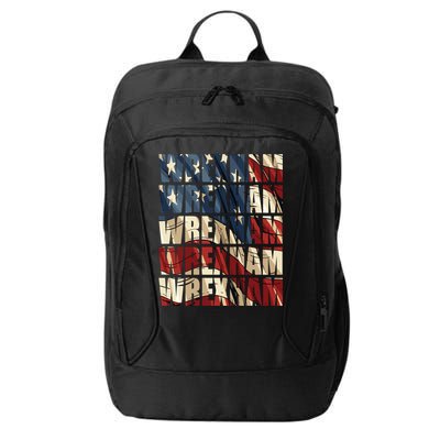 Wrexham Usa Flag American Welsh Wales Dragon Vintage Cool Gift City Backpack