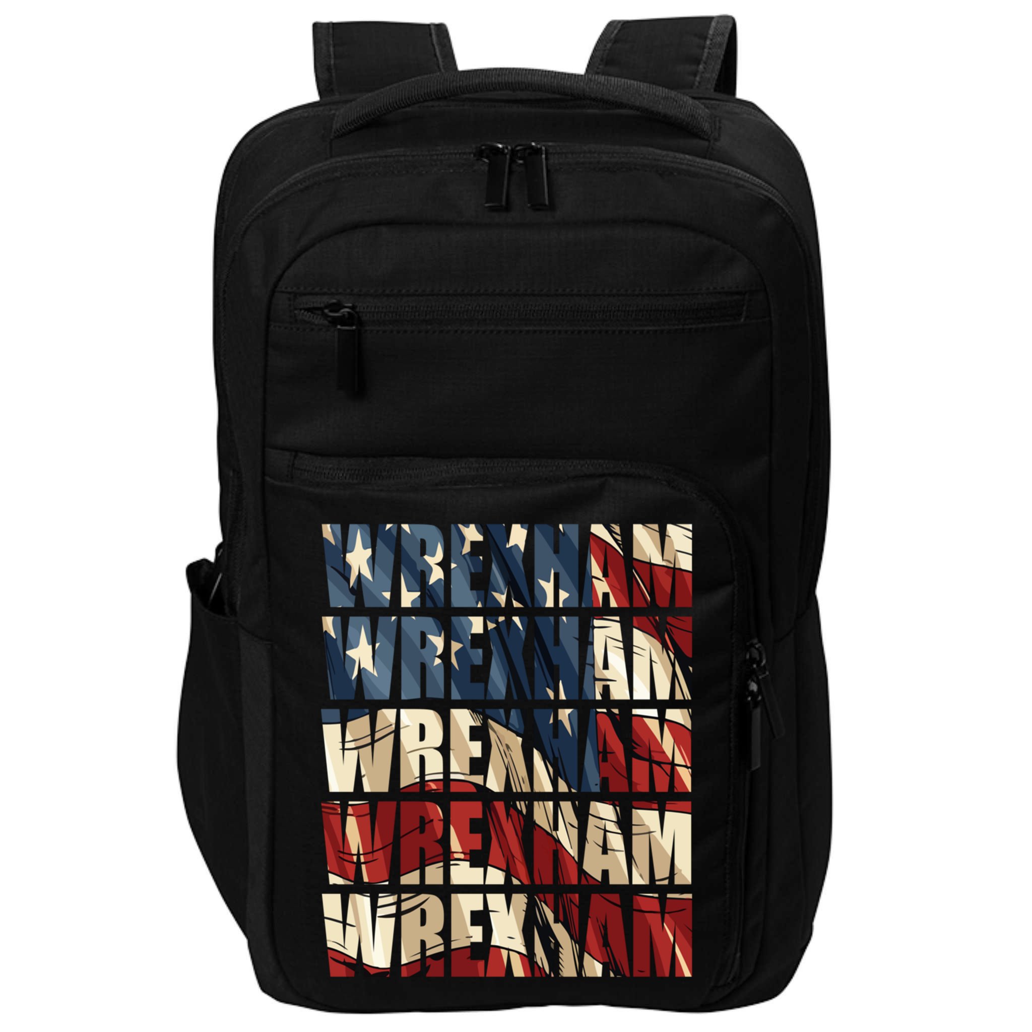 Wrexham Usa Flag American Welsh Wales Dragon Vintage Cool Gift Impact Tech Backpack