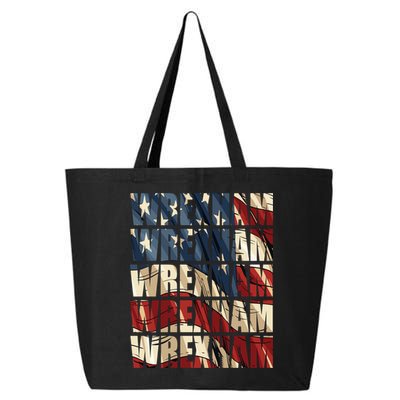 Wrexham Usa Flag American Welsh Wales Dragon Vintage Cool Gift 25L Jumbo Tote