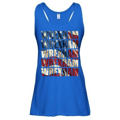 Wrexham Usa Flag American Welsh Wales Dragon Vintage Cool Gift Ladies Essential Flowy Tank