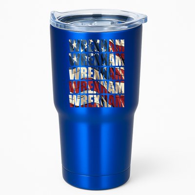 Wrexham Usa Flag American Welsh Wales Dragon Vintage Cool Gift Tumbler