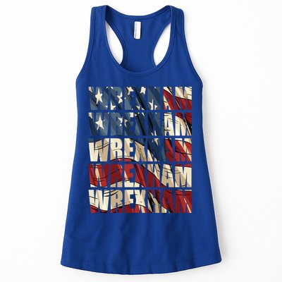 Wrexham Usa Flag American Welsh Wales Dragon Vintage Cool Gift Womens Tank Top