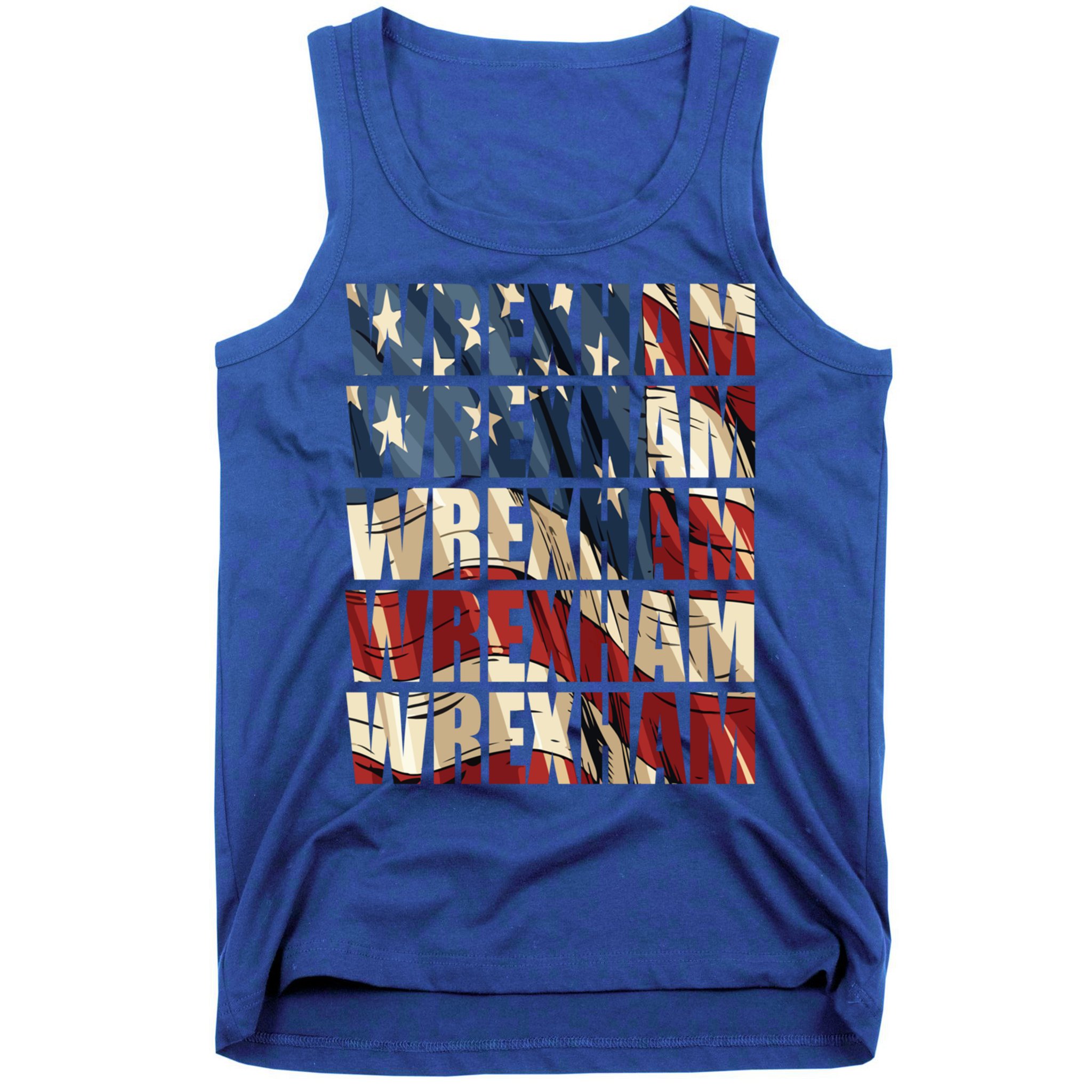 Wrexham Usa Flag American Welsh Wales Dragon Vintage Cool Gift Tank Top
