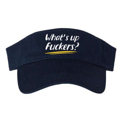 What's Up Fuckers Funny Valucap Bio-Washed Visor