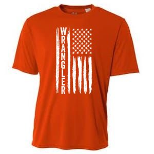 Wrangler Usa Flag Us American Flag Meaningful Gift Cooling Performance Crew T-Shirt