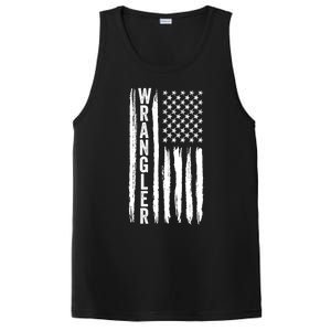 Wrangler Usa Flag Us American Flag Meaningful Gift PosiCharge Competitor Tank