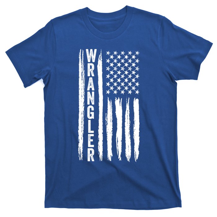 Wrangler Usa Flag Us American Flag Meaningful Gift T-Shirt