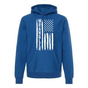 Wrangler Usa Flag Us American Flag Meaningful Gift Premium Hoodie