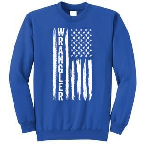 Wrangler Usa Flag Us American Flag Meaningful Gift Tall Sweatshirt