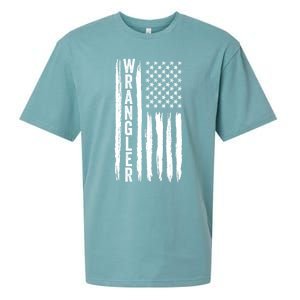 Wrangler Usa Flag Us American Flag Meaningful Gift Sueded Cloud Jersey T-Shirt