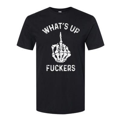 Whats Up Fuckers Vintage Funny Offensive Saying Softstyle CVC T-Shirt