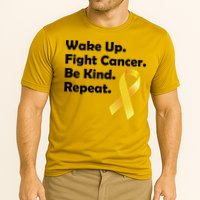 Wake Up Fight Childhood Cancer Be Kind Repeat Cooling Performance Crew T-Shirt